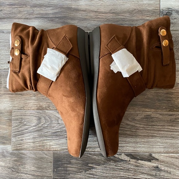 NEW COMFORTVIEW Adeline Brown Booties Sz 7.5 - Picture 8 of 9